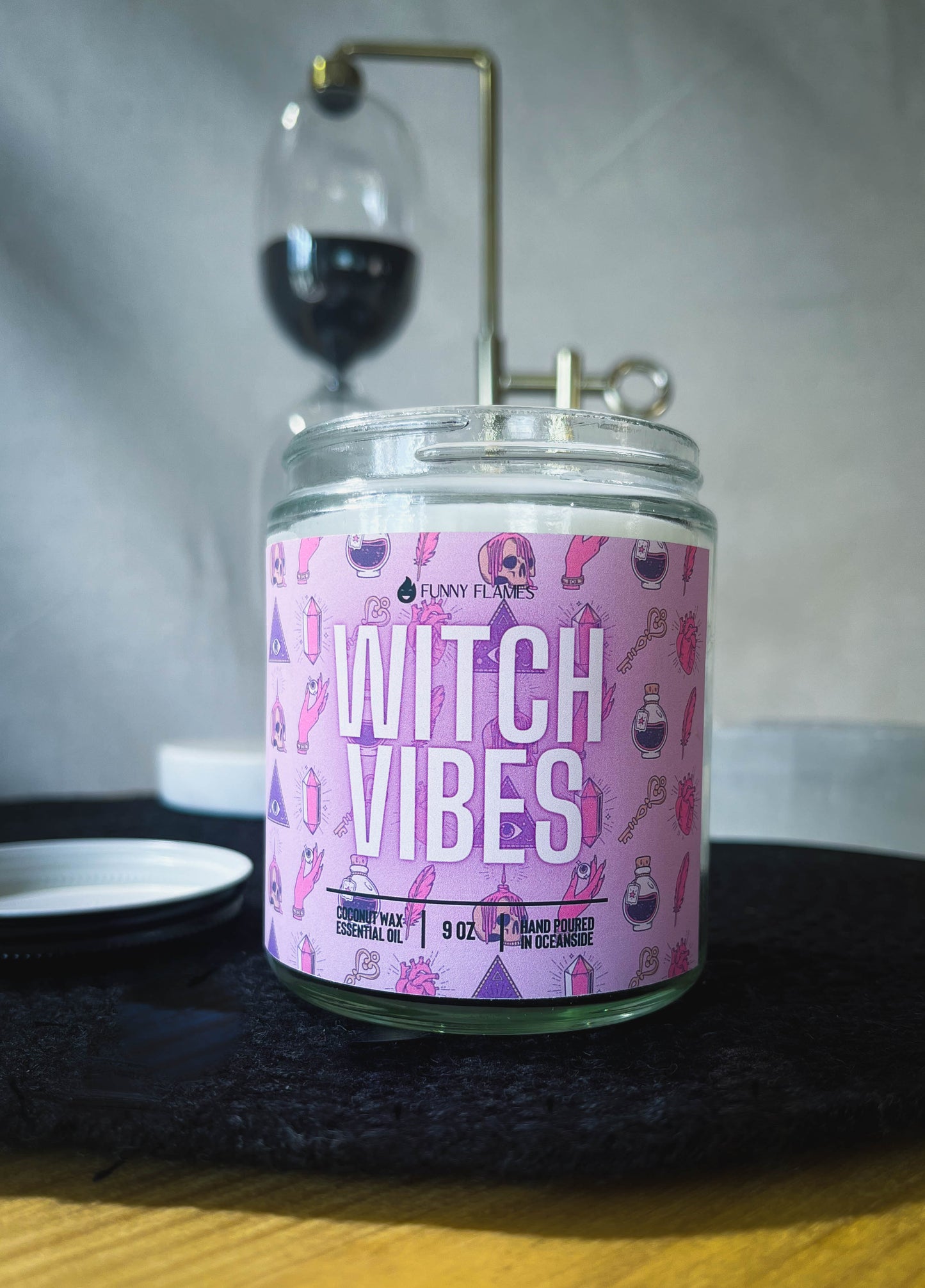 WITCH VIBE- FUNNY FLAME 9OZ CANDLE