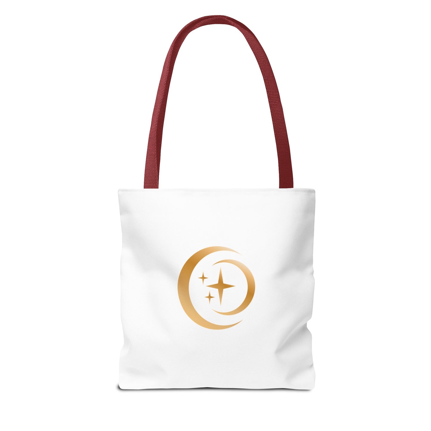Moon & Stars Tote Bag — Minimalist Gold Crescent Tote