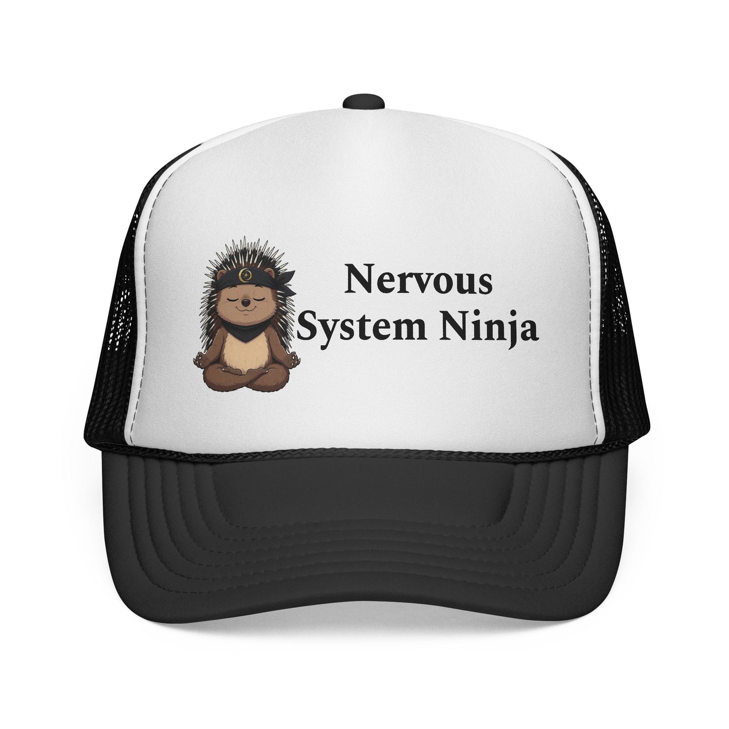 Nervous System Ninja Trucker Cap — Cute Porcupine Neuro Science Hat