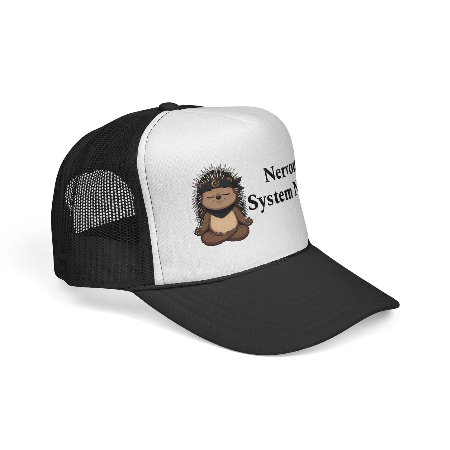 Nervous System Ninja Trucker Cap — Cute Porcupine Neuro Science Hat