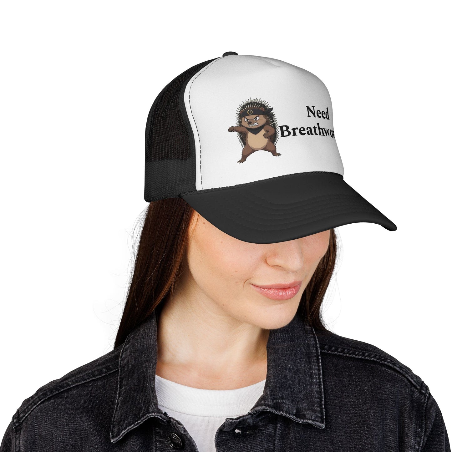 Nervous System Ninja Trucker Cap — Cute Porcupine Neuro Science Hat