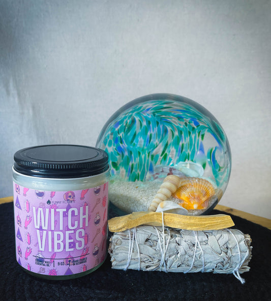 WITCH VIBE- FUNNY FLAME 9OZ CANDLE