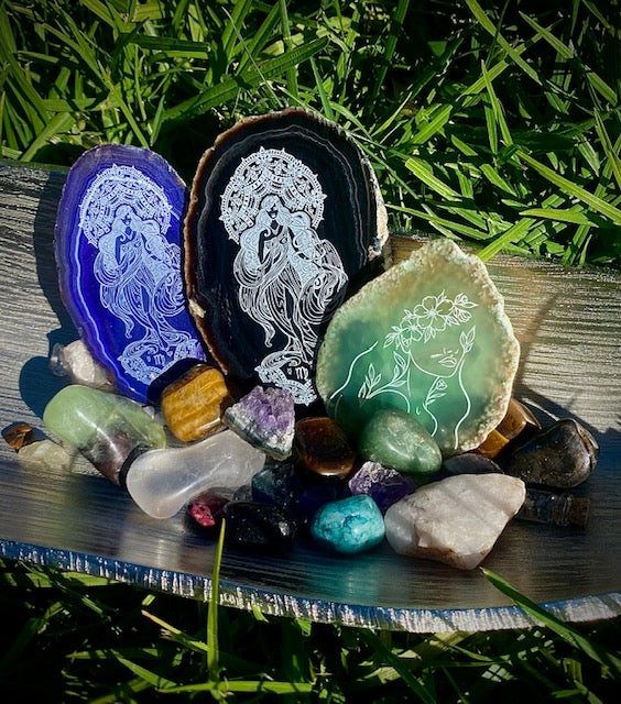 ZODIAC AGATE DISC - VIRGO